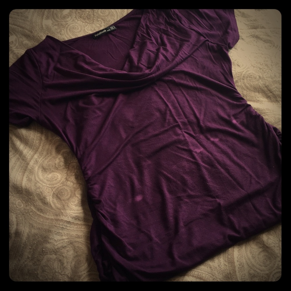 Plum maternity dress